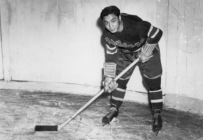  Larry “King” Kwong, the first Asian NHL player. Image courtesy Canucks