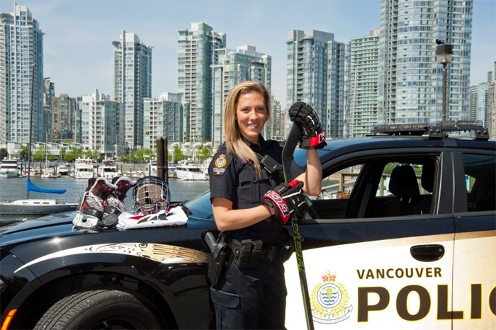  Vancouver police Const. Meghan Agosta is in PyeongChang, South Korea competing with the Canadian women’s hockey team. Photo courtesy Vancouver Police Department