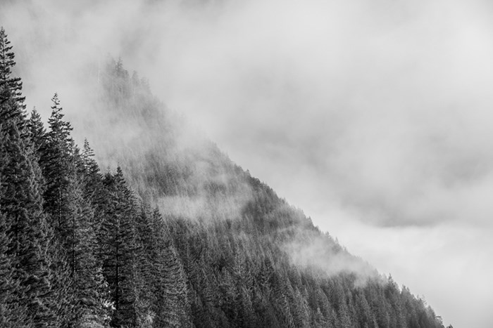  Snow mountain adjacent Alouette Lake, near where the teens were camped. Shutterstock photo