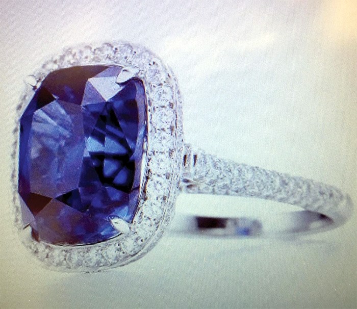  This sapphire ring worth $500,000 was stolen from a home in West Vancouver Feb. 7. photo supplied WVPD