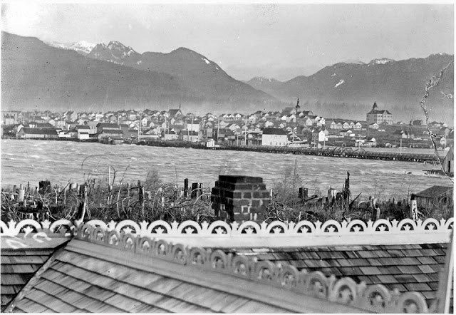  East End in the 1890s as seen from the current site of Olympic Village. City of Vancouver Archives