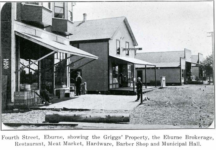  Eburne, now Marpole in Vancouver, in 1910. 4th Street is now Hudson Street (City of Richmond Archives, Photograph #1977 3 12)