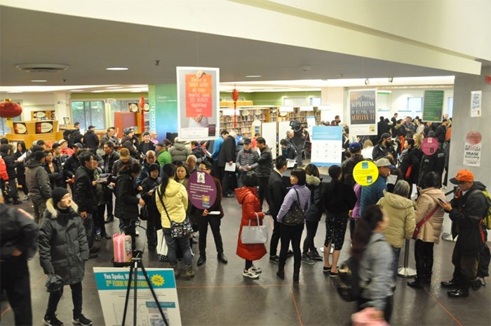  A librarian was assaulted at a public open house for temporary, modular housing for homeless in Richmond Wednesday evening. Daisy Xiong photo