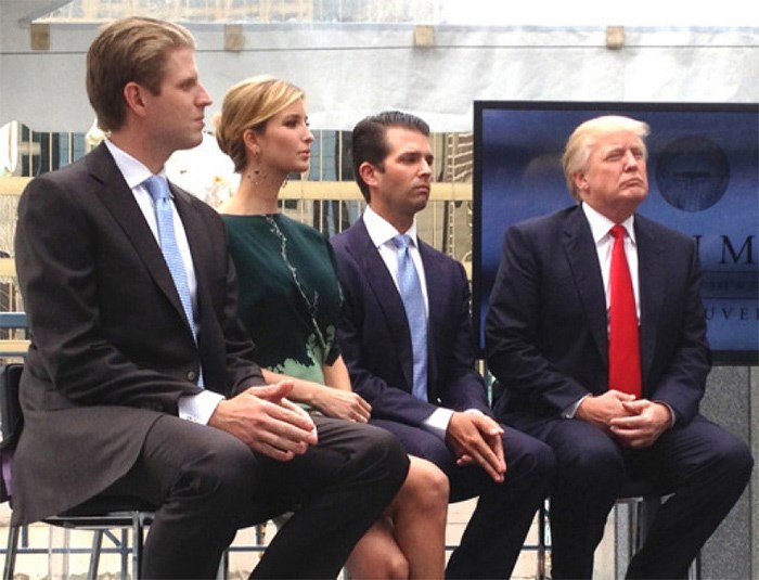  Eric, Ivanka, Don Jr. and Donald Trump were in Vancouver in June 2013 to announce the new Trump hotel and tower.