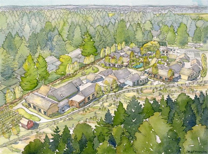  An artist's rendition of a community in Langley, B.C. called The Village is shown in a handout. It's designed to care for dementia patients while also giving them a sense of normalcy and freedom. THE CANADIAN PRESS/HO, Sara Fernandez, The Village 