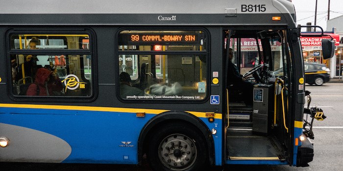  TransLink B-Line bus on the 99 route in Vancouver (