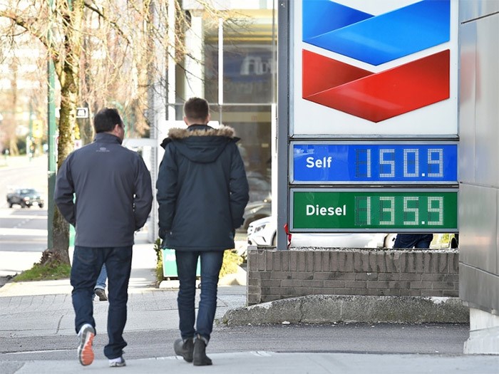  Vancouverites filling up got a shock Wednesday morning as the price of gas hit $1.50. Photo Dan Toulgoet