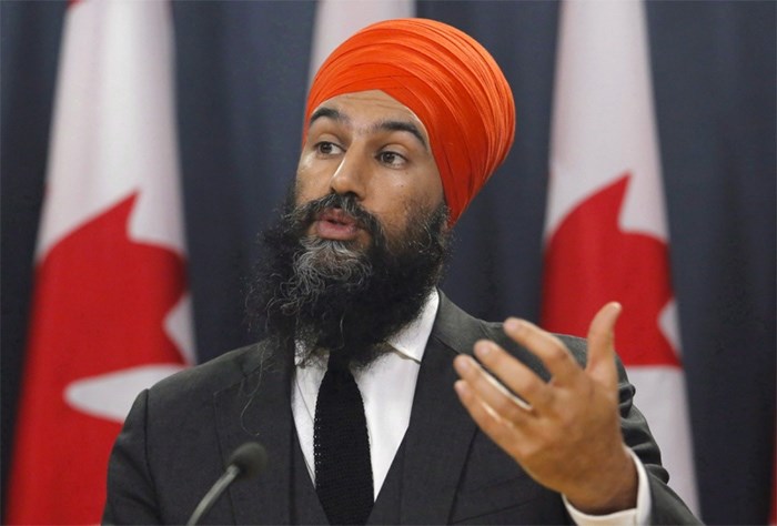  NDP Leader Jagmeet Singh: Regardless of the fate of $7.4-billion Trans Mountain Expansion project, the Liberal government must implement its national Ocean Protection Plan.   Photograph By Patrick Doyle, The Canadian Press