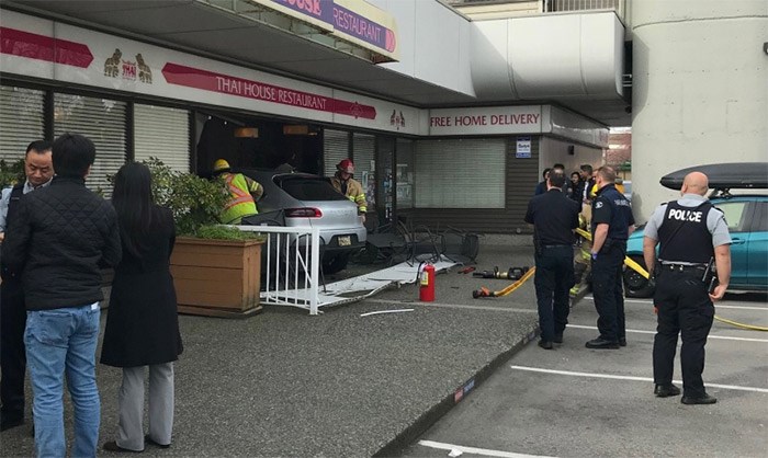  This Porsche SUV crashed into the Thai House Restaurant in Richmond on March 7, 2018