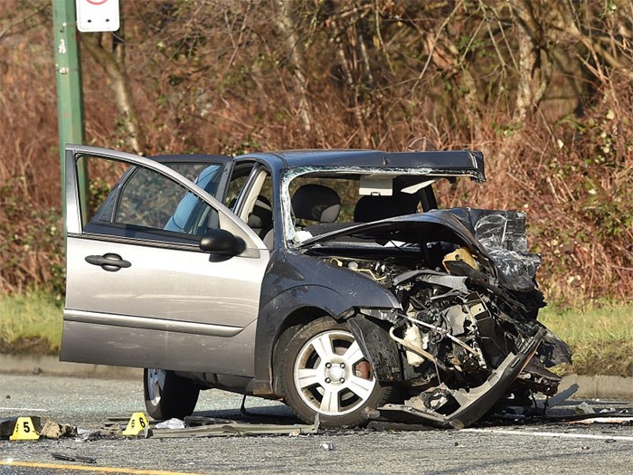  Police are investigating an accident involving two motor vehicles on Grandview Highway. They expect the section of road between Nanaimo and Slocan Street to be closed for most of the morning. Photo Dan Toulgoet