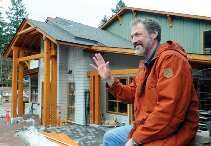  Bowen Island Pub owner Glenn Cormier has set aside space for a marijuana shop in the new building set to open this spring. Photo Mike Wakefield