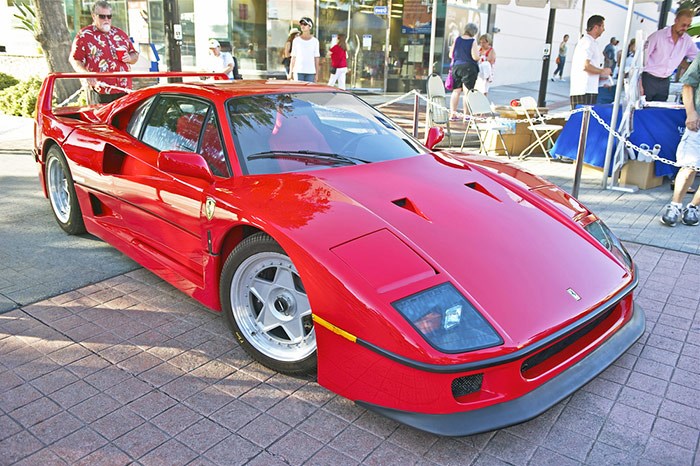  This 1990 Ferrari F40 is similar to the one in the case, only this one was formerly owned by rocker Rod Stewart