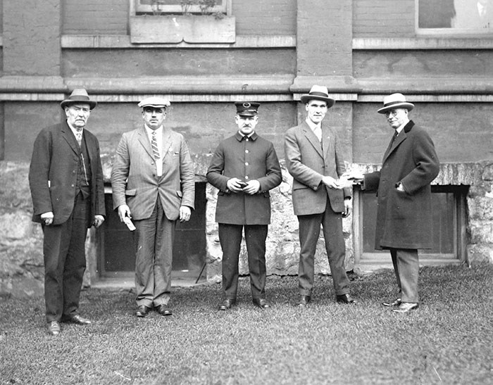  Mayor L.D. Taylor awarding medals, ca. 1931. Vancouver Archives Item: CVA 1477-162