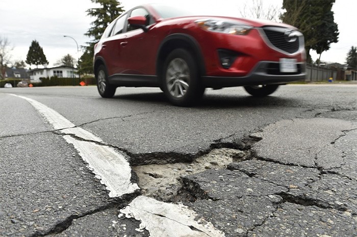  The City of Vancouver expects to repair 46,000 potholes this year, compared to Toronto's 200,000. photo Dan Toulgoet