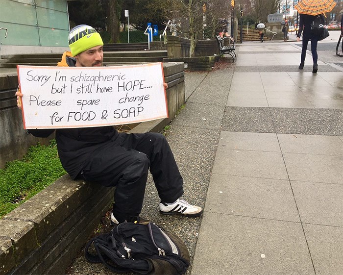  Michael, who is living with a mental illness, lives on his girlfriend's couch and is on a waiting list for housing. Photo Mike Howell