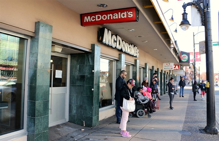  Wawmeesh Hamilton and his family were eating at a Commercial Drive sushi restaurant across the street from a McDonald's where a man lit himself on fire Thursday night. Photo Saša Laki?