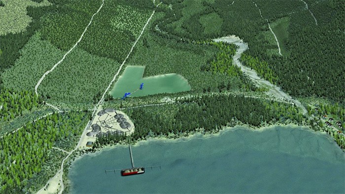  A rendering of Burnco's proposed aggregate mine site in Howe Sound | SUBMITTED