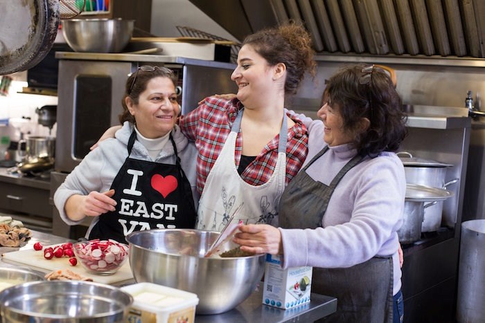  In the kitchen at a past event (