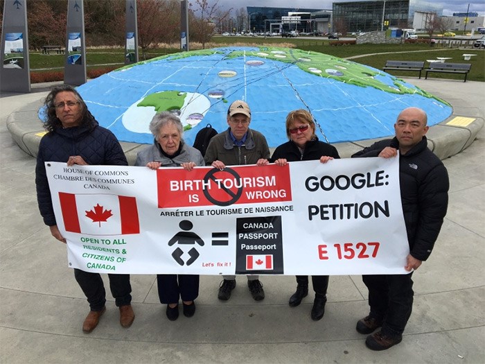  Serge Biln, Ann Merdinyan, Robert Ingves, Kerry Starchuk and Gary Liu are among the core petitioners against birth tourism. Supporting the House of Commons petition is Joe Peschisolido, who wants to first denounce the practice and understand its scope before coming up with policy solutions.