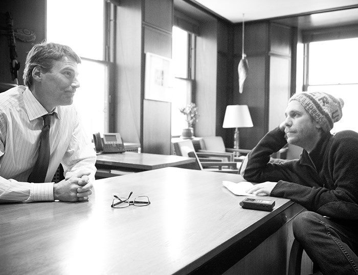  Gregor Robertson cracking me up during an interview in his office in 2010. Photo Christine McAvoy