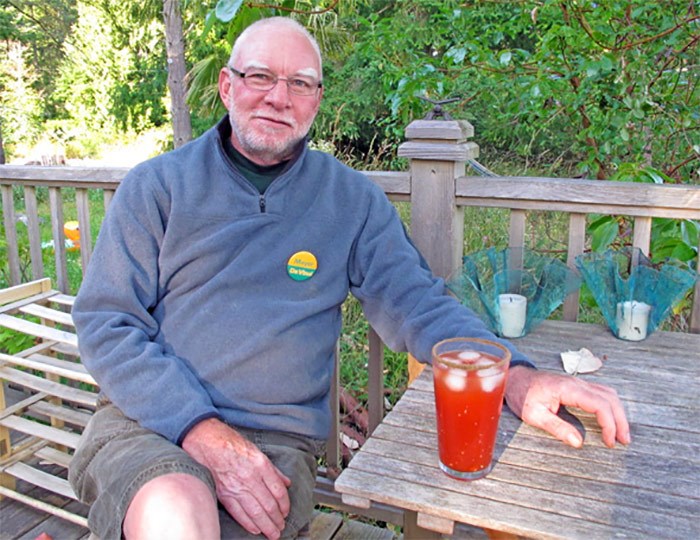  Senator Larry Campbell at his home on Galiano Island in 2012, 4 years after the epic April Fools' Day prank he played on Vancouverites with help from the CBC. Photo Bob Kronbauer.
