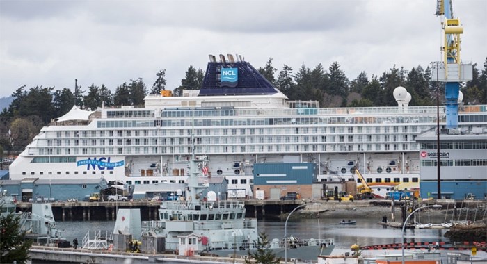  The Norwegian Sun at Esquimalt Graving Dock. April 3, 2018