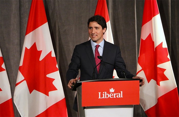  Justin Trudeau spoke to roughly 250 donors Thursday at a $1,000-a-plate dinner at the Sheraton Wall Centre. Photo Saša Laki?