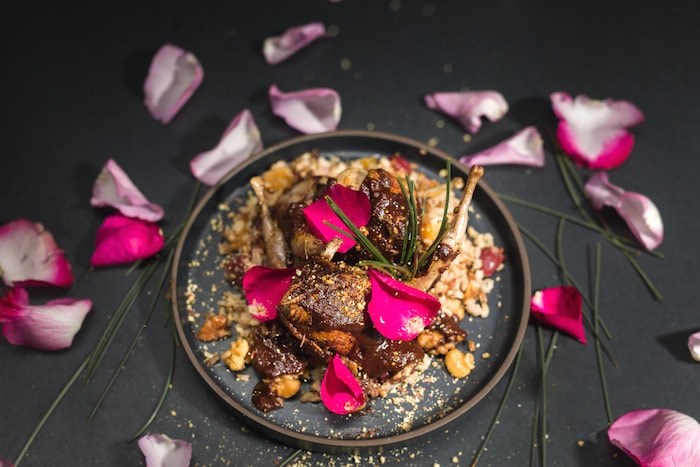  Dry Rubbed Roasted Quail with Spicy Dark Chocolate Mole (Photo by Thomas Bullock/courtesy Escobar)