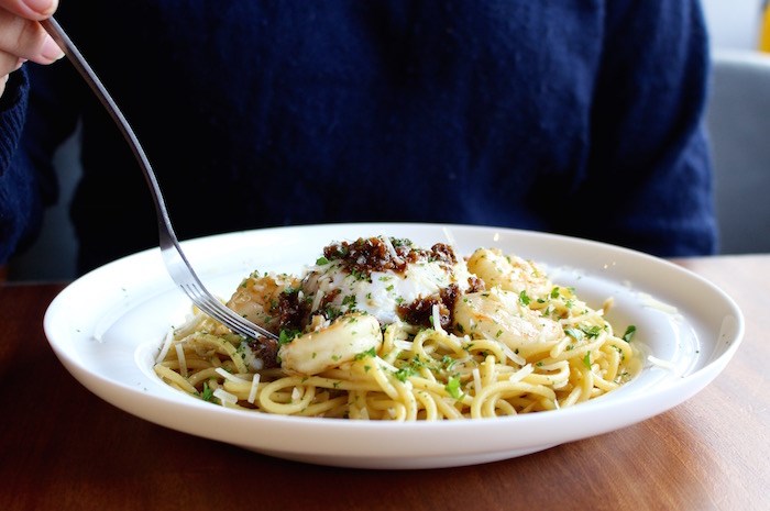  Garlic Seafood Pasta (Lindsay William-Ross/Vancouver Is Awesome)