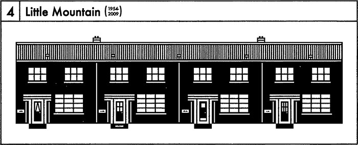  4.Little Mountain (1954-2009, was described as “British Columbia’s first and most successful social housing project”)