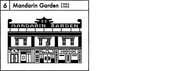  6. Mandarin Garden (1918-1952, levelled to make way for Columbia Street where it crosses East Pender)