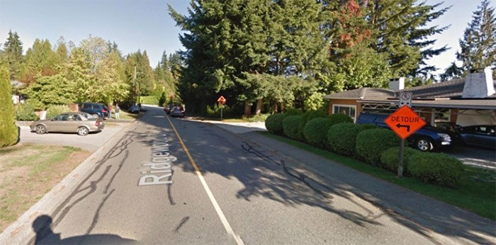  A Google Earth image shows roughly the place where a driver struck a child walking to school Monday morning. image supplied