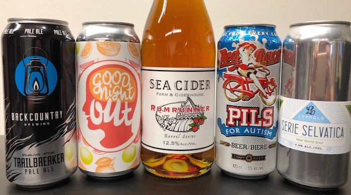  The five beers we taste during this episode (Lindsay William-Ross/Vancouver Is Awesome)