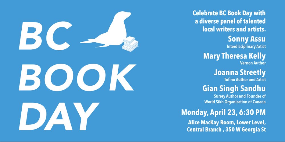 Meet local writers at the VPL this evening for BC Book Day Vancouver