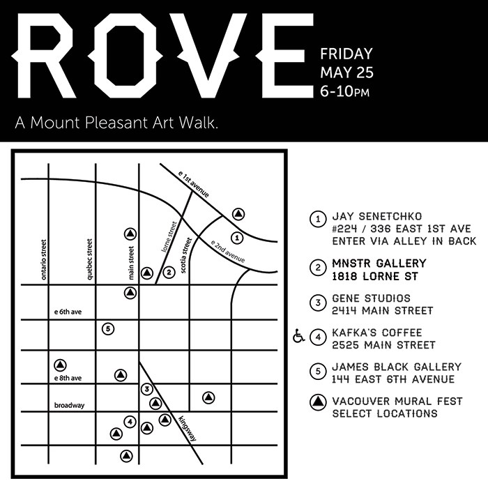  Pick up your free ROVE map at any of these locations