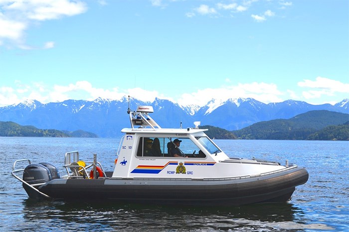  RCMP patrol boat shown off the coast of BC. Photo RCMP