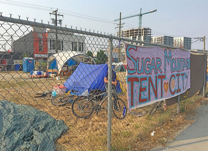  The Sugar Mountain tent city in East Vancouver has been replaced by modular housing.