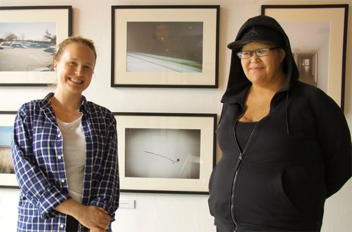  Dayna First (left) and Sarah White are part of a new photography exhibit featuring work from street-involved youth. Photo Bronwyn Beairsto