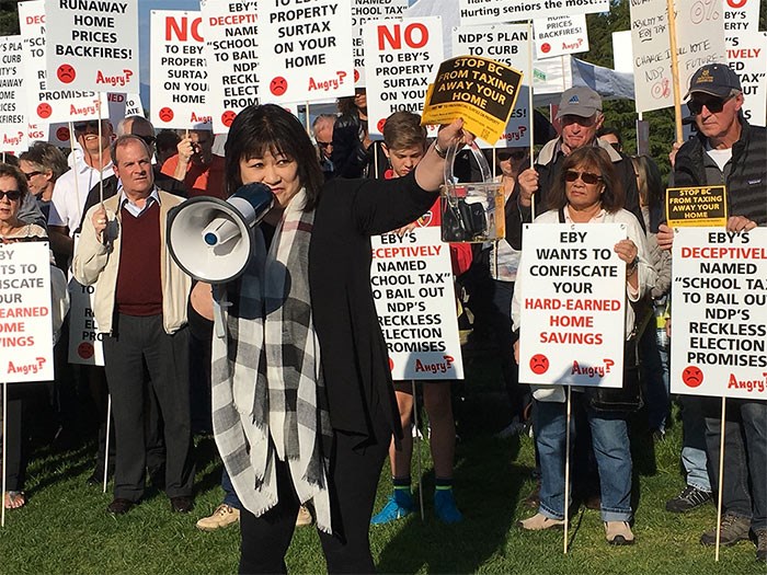  Vancouver mayoral candidate Wai Young was one of the speakers at the May 1 rally against the 