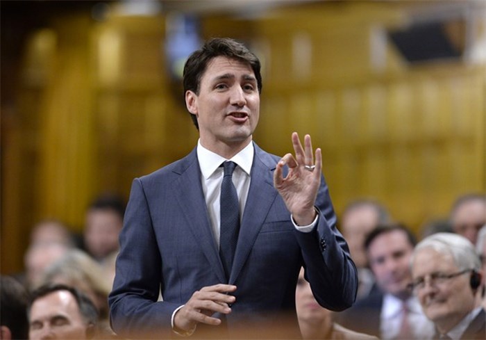  Prime Minister Justin Trudeau rises during Question Period in the House of Commons on Parliament Hill in Ottawa on Tuesday, May 1, 2018. THE CANADIAN PRESS/Justin Tang