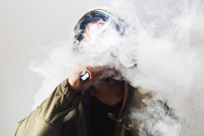  More than seven out of 10 Canadians would welcome a temporary ban on vaping. Photo via Shutterstock