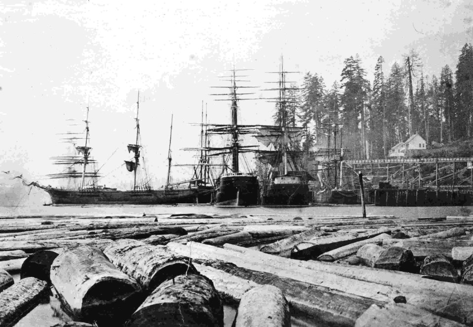  Emily Patterson nursed both Indigenous and pioneer residents of Burrard Inlet. Moodyville Wharf, ca. 1872. CVA MI P43