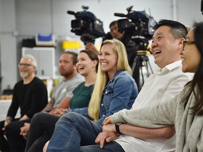  Vincent Boh, at right, met Diana Todd, Maria Kubiak, Garrett Ross and Andreas Hahn for the first time Thursday since the foursome saved his life in February.