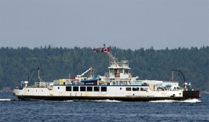  The MV Klitsa was delayed 25 minutes because of the incident at the dock in Central Saanich.