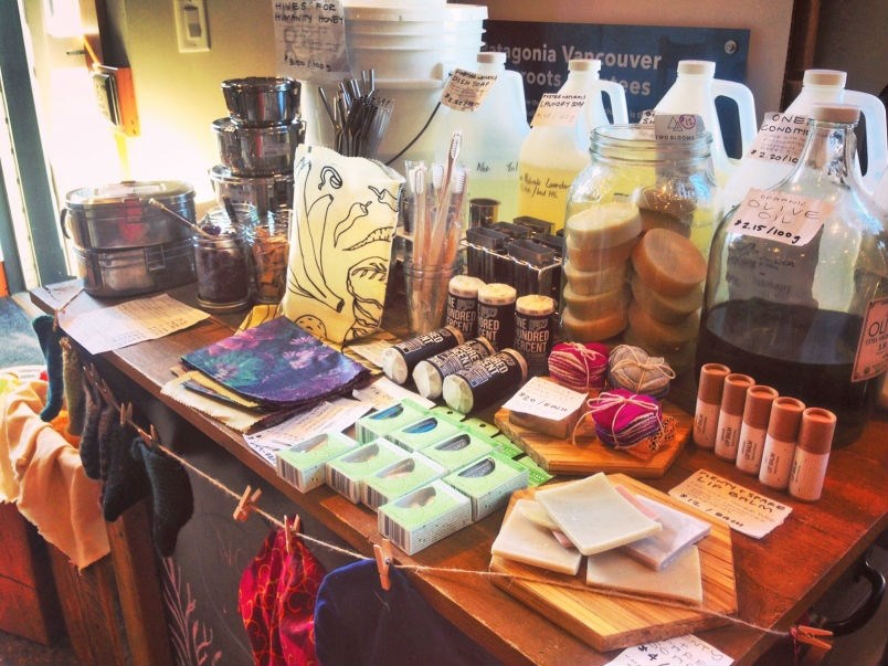  A selection of local and ethically sourced products at the Nada pop-up shop.