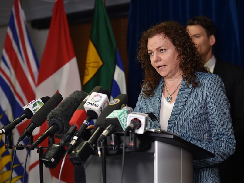  Alex Dagg, director of public policy for Airbnb, speaks at a press conference last month announcing a new agreement with the City of Vancouver. Photo Dan Toulgoet