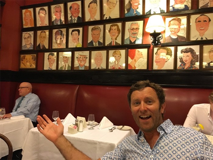  Don’t miss an opportunity to have dinner at Sardi’s, the legendary restaurant in Times Square where the walls are covered in celebrity caricatures and everyone dining around you looks famous, too. Photo Grant Lawrence