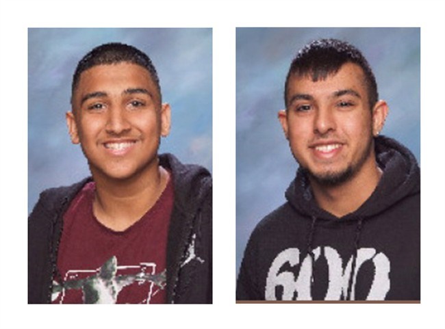  Jaskarn Jason Jhutty (left) and Jaskaran Jesse Bhangal are shown in Integrated Homicide Investigation Team handout photos. Homicide detectives say the two teenagers are the victims of a targeted shooting in a rural area of Surrey, B.C. THE CANADIAN PRESS/HO-Integrated Homicide Investigation Team