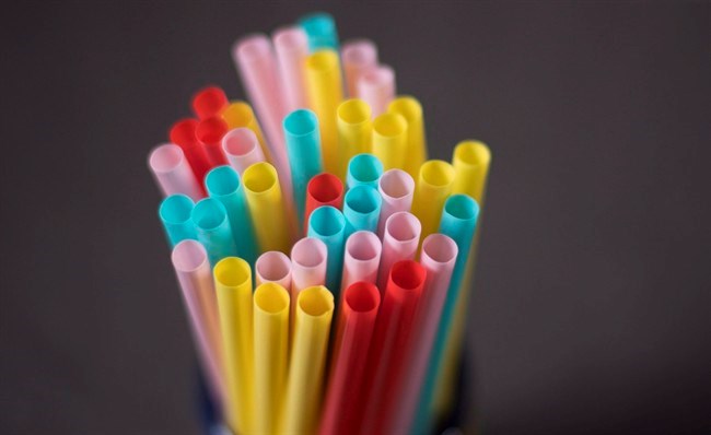  Plastic straws are pictured in North Vancouver, B.C. on Monday, June 4, 2018. The political aide to Canada's environment minister says Canada is looking at reducing how much plastic the federal government uses as it seeks a national strategy to curb Canada's addiction to plastic. THE CANADIAN PRESS Jonathan Hayward