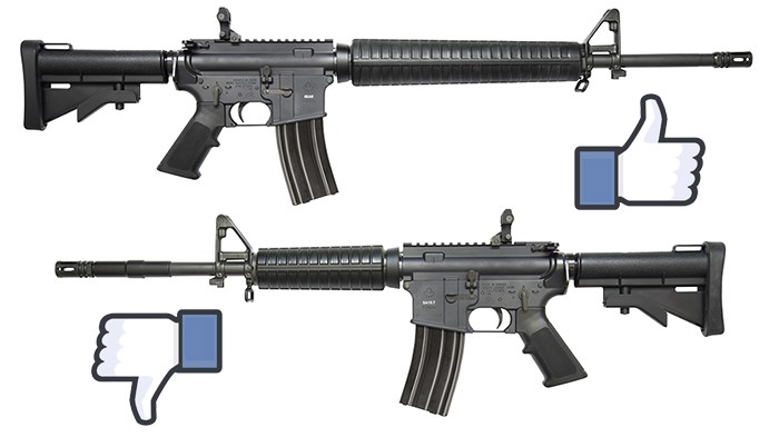  Colt Canada's SA series of rifles are the consumer equivalent to the C8 and C7 series of weapons used by law enforcement. Pictured here are the SA20 and SA15.7 models. Photos via Colt
